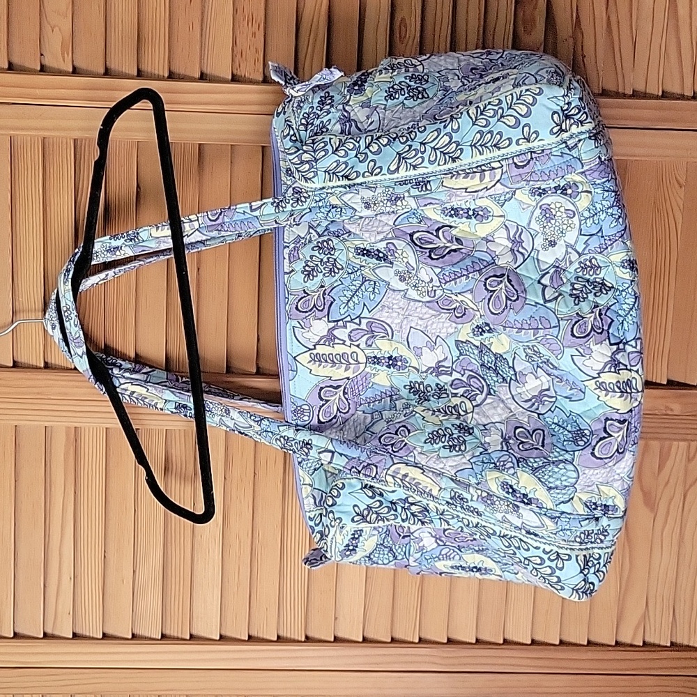 Sierra Pacific Crafts Quilted Floral Tote Pastel Paisley Travel Shoulder Gym Bag - Picture 2 of 10